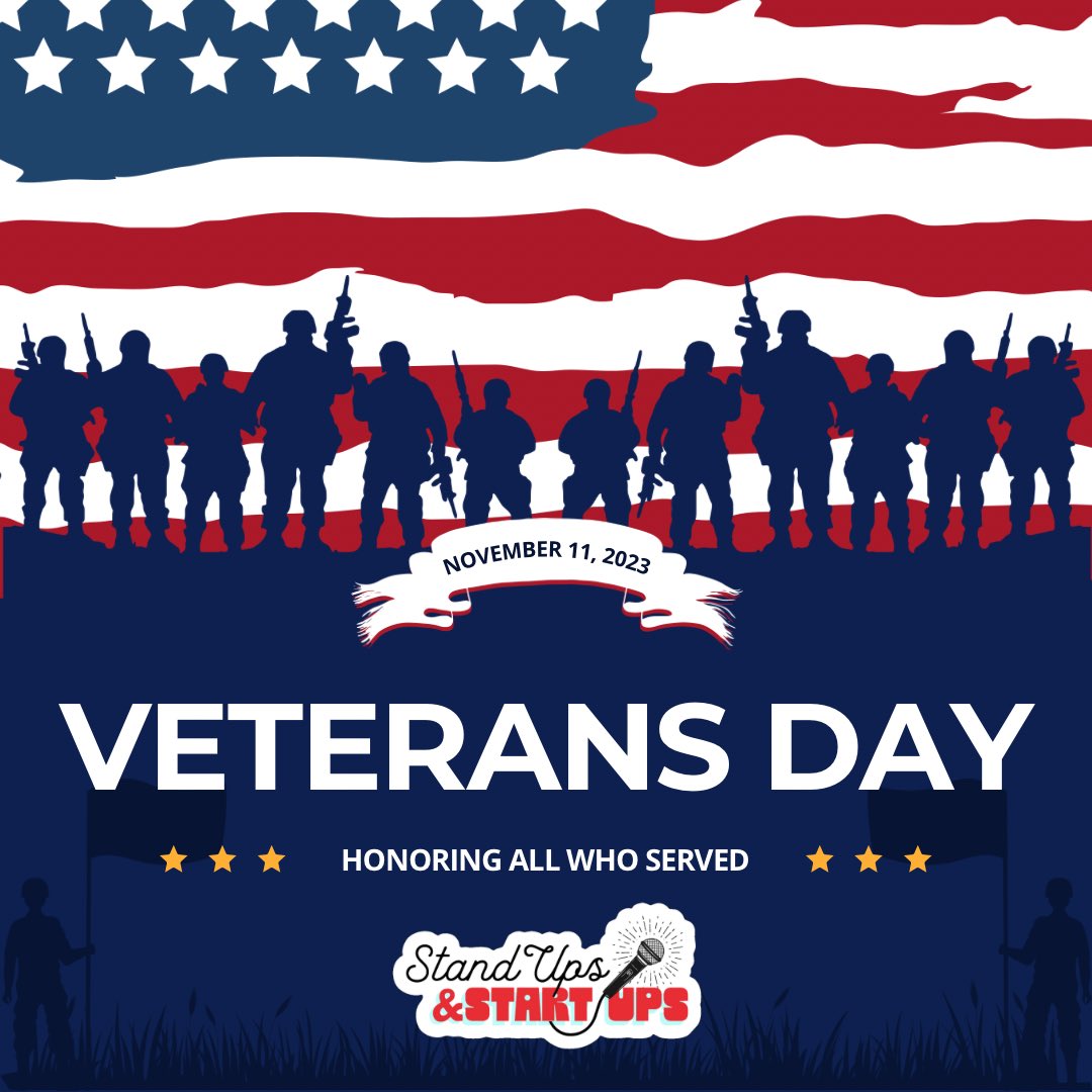 standupsstartup's tweet photo. Honoring those who served, giving us the freedom to be entrepreneurs. Today, we thank you. 🇺🇸 #VeteransDay #ThankYouVeterans #StandupsAndStartups https://t.co/3yYi6sf6ll