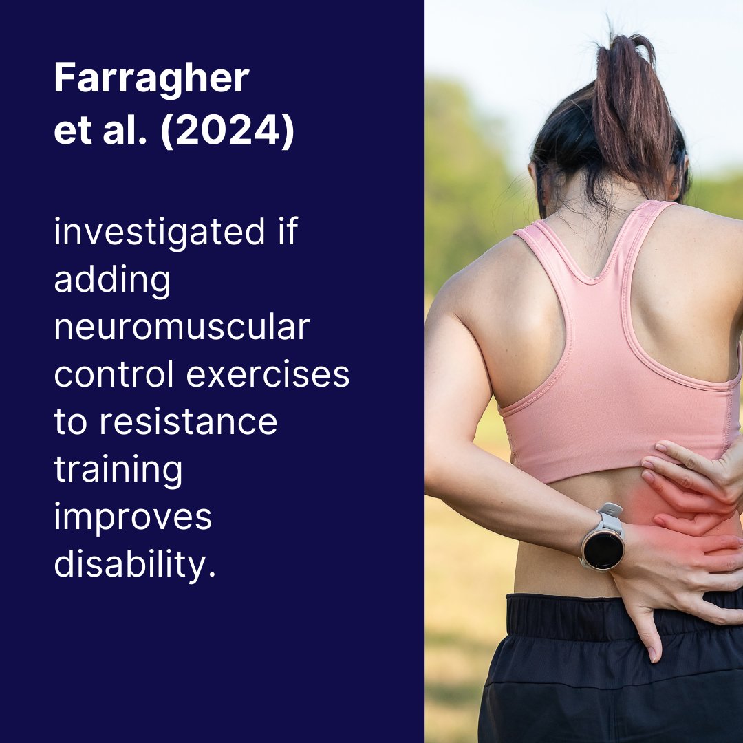 Physiotutors's tweet photo. 📊 A new study by Farragher et al. (2024) compared the effectiveness of resistance training alone vs. combined with neuromuscular training for CLBP.
✅ Learn more in the “Research Summaries”on our app!
🔗https://t.co/Xey3l6Aedv
#CLBP #lowbackpain #chronicpain #rehab #physio https://t.co/iieceJnWOW