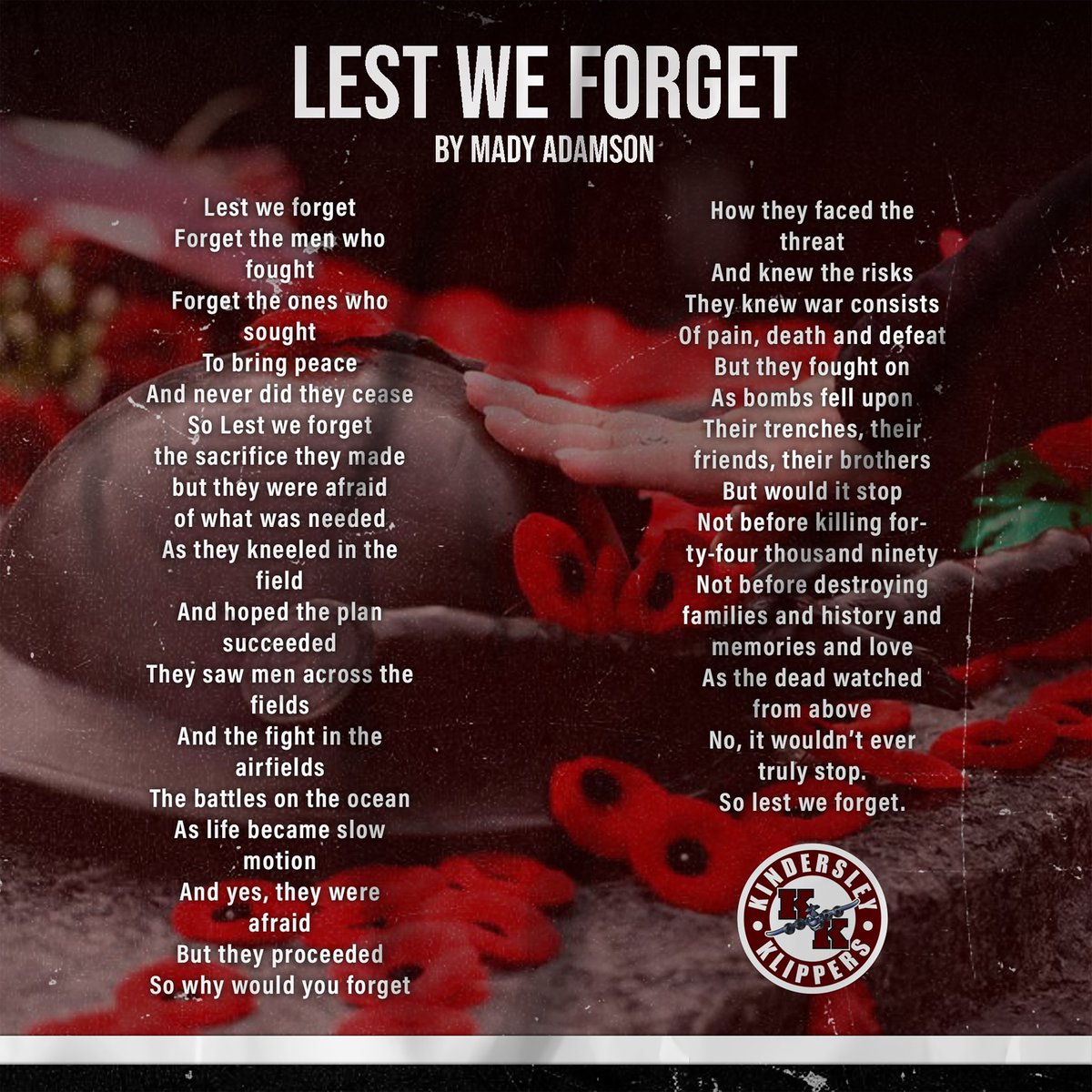 Today we pause, today we remember. Lest we forget the bravery of those who served.

#RemembranceDay | #LestWeForget