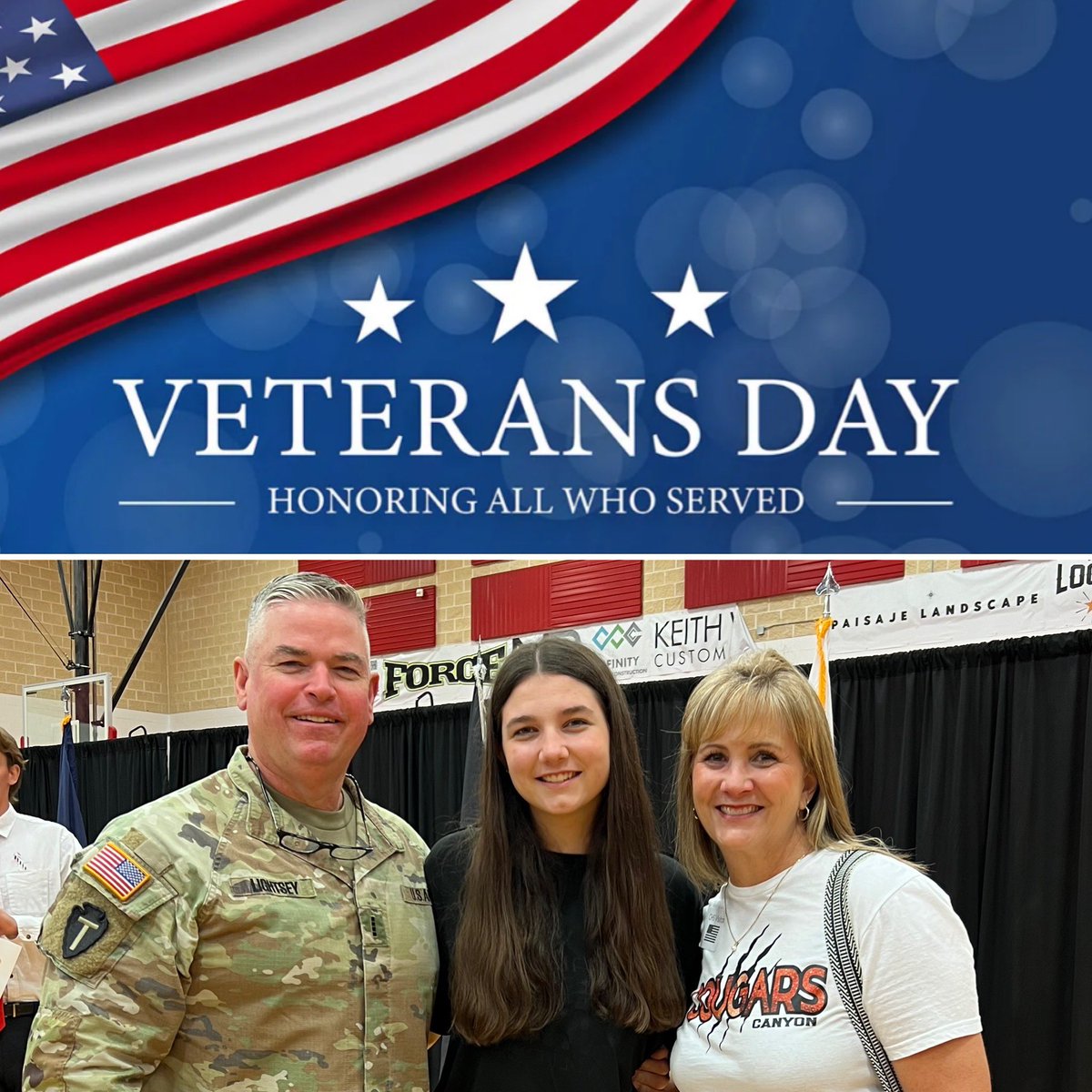 canyonVB's tweet photo. Honoring all who served! And a special thank you to CCVB’s own Lightsey family! https://t.co/0sm7DDi48f