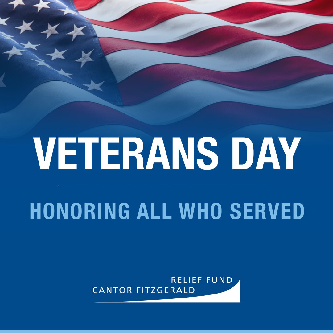CantorRelief's tweet image. Our veterans put their lives on the line to courageously defend our freedom and serve our country.
@CantorRelief is proud to support our veterans and organizations dedicated to their care, like the WVI Dolphin Foundation, The Patriot Fund, @bwforg, @BuildingHomes4H and others.