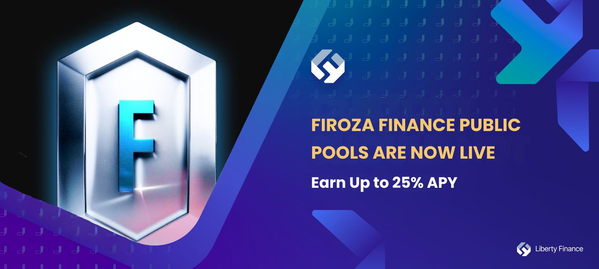 LibFi_ai's tweet photo. 🚀 The Wait is Over! Public pools are now live on #FirozaFinance, brought to you by Liberty Finance & @The_HaqqNetwork. Unlike many projects that launch on hype alone, Liberty Finance delivers real value from day one with a platform already live and generating revenue ahead of our token launch.

With six exclusive pools offering target APYs from 10% to 25%, Firoza Finance allows you to invest in vetted, real-world businesses through crypto or fiat. Each pool is fully Sharia-compliant and designed for secure, sustainable returns based on real economic activity.

Our upcoming Token Generation Event (TGE) is just around the corner, where $LibFi will share protocol revenue back to its DAO via Amana Vault staking.

🌍 Why Firoza Finance? We prioritize security, transparency, and stability. Firoza pools are backed by trusted businesses, each evaluated through extensive due diligence to ensure strong returns and secure repayments.

📖 New to Firoza Finance? Get started with our step-by-step guides:
• Registration and Verification Process: https://t.co/Ein36W8TJ3
• How to Make Your First Investment in Firoza Finance: https://t.co/i0jIMdkNgK

Skip the wait and join an active platform today! Start earning with Firoza Finance.

#microfinance #microfunding #LibFi