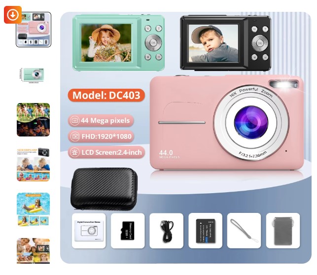 shopping_soma's tweet image. -73% off.
Buy - s.click.aliexpress.com/e/_DkPyuLj
"Perfect Starter Camera for Kids: 44MP 16X Zoom Compact Camcorder"
#KidsCamera
#BeginnerCamera
#DigitalCamera
#CompactCamcorder
#HD1080PCamera
#44MPCamera
#ZoomCamera
#RechargeableCamer