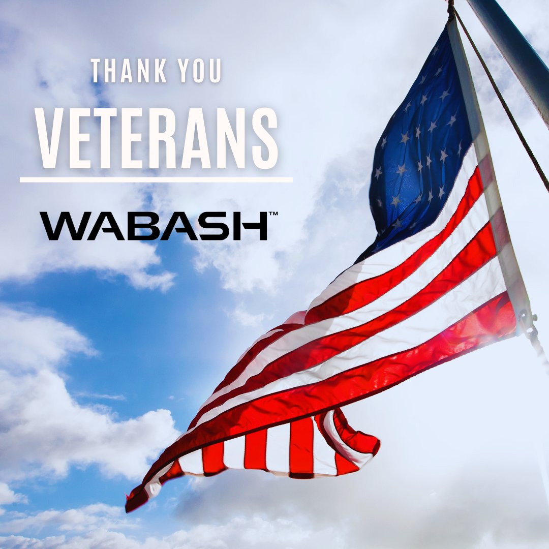 Honoring our veterans today and every day for their courage and dedication. 

At Wabash, we proudly stand with those who’ve served our nation. 

Thank you for your service.

#OneWabash #VeteransDay #Veterans
