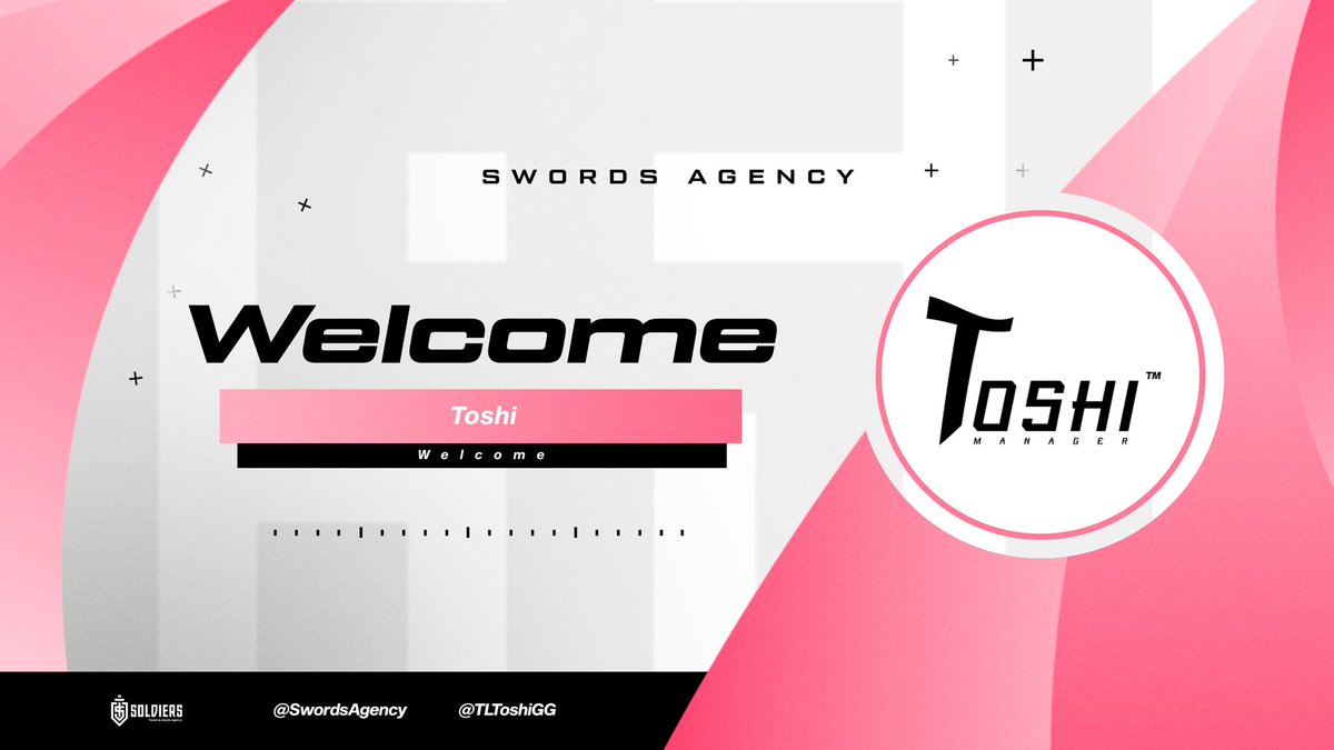Swords Agency — TOSHI 
•
We are glad to announce <a href="/TLToshiGG/">Toshi</a>, our new manager 🇧🇷⚔️