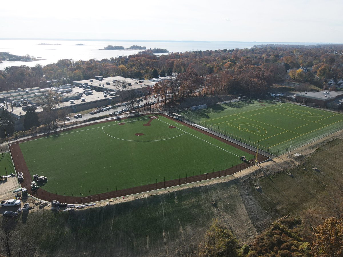 We can hear students playing on these fields just looking at this photo of the Western Middle School fields. Almost ready!