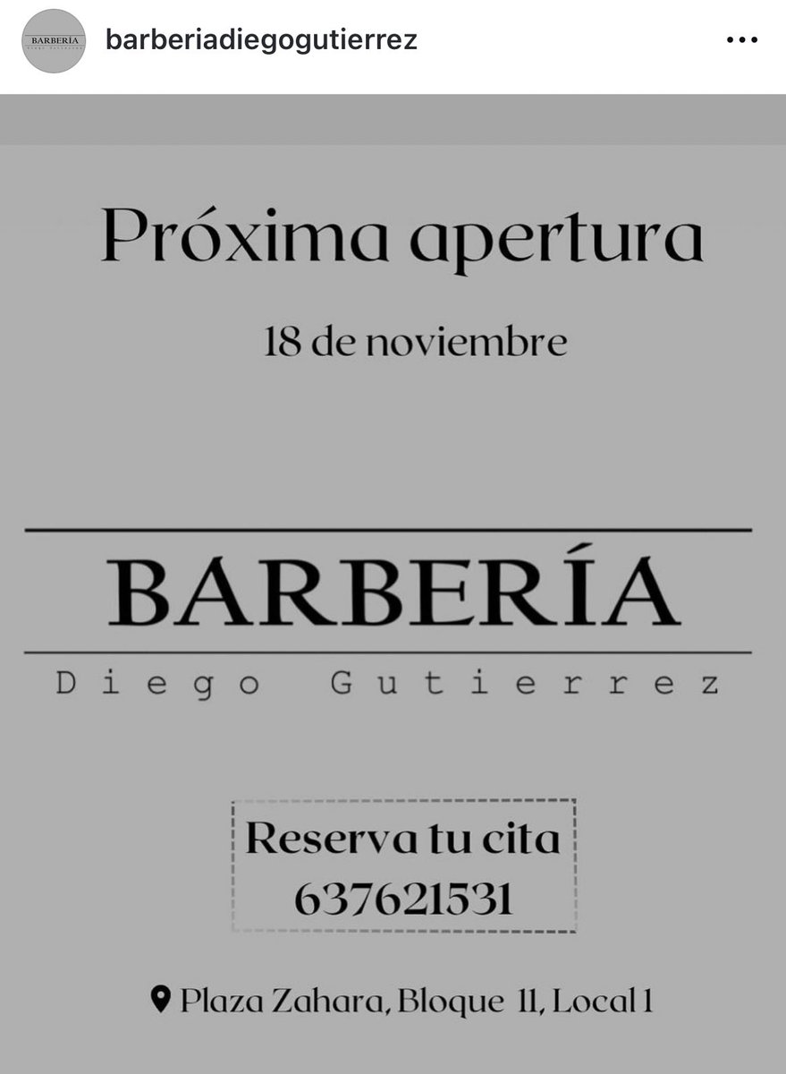 anyelgarg's tweet photo. Cuando la ilusión y el esfuerzo se unen solo se puede desembocar de una forma … en sueños!
Un nuevo proyecto con muchas ganas, Barbería Diego!🤍 https://t.co/lTvrODRbbk