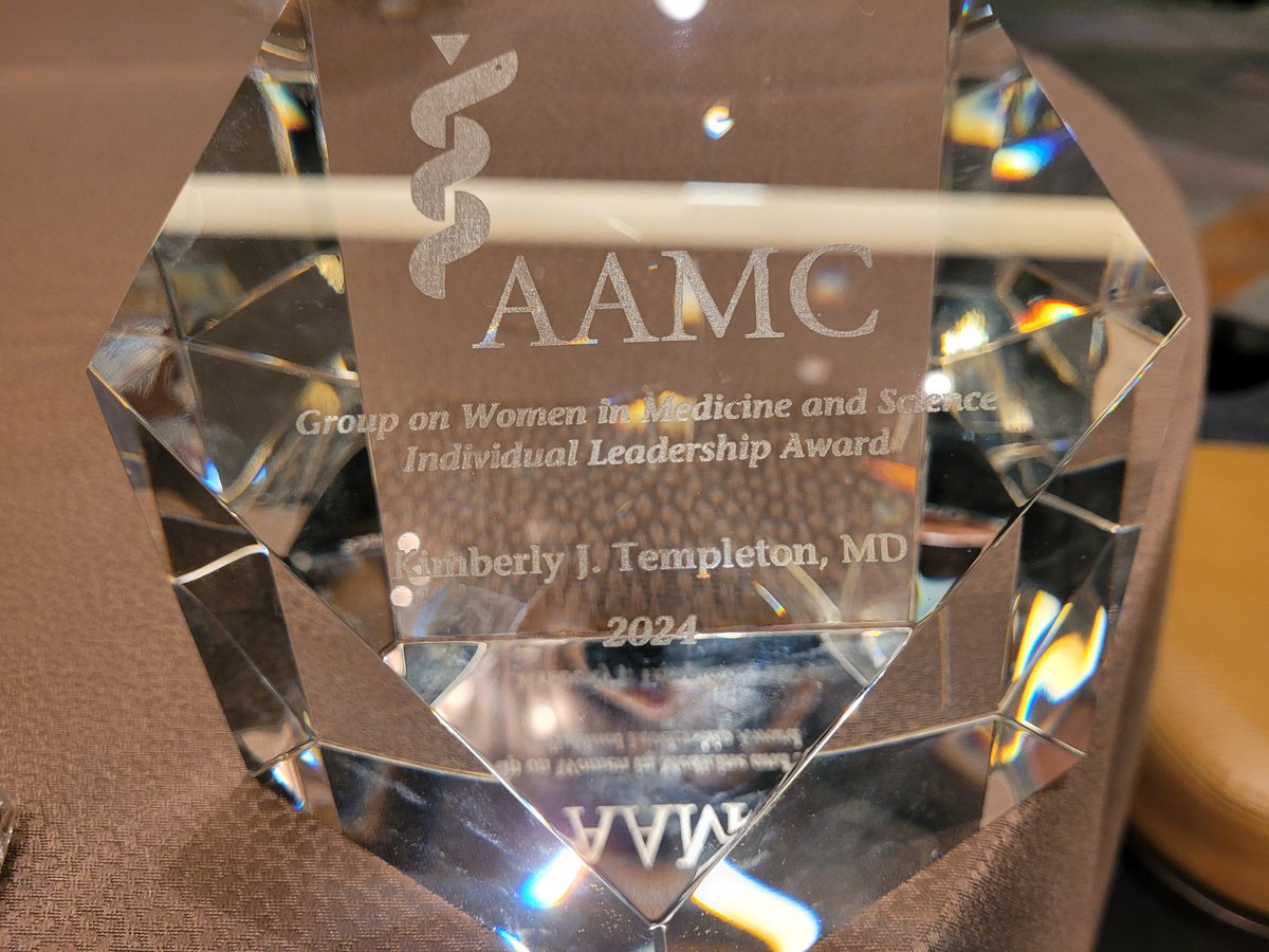 I'm honored to receive this award from <a href="/AAMCtoday/">AAMC</a>. Effecting change only happens when working with committed people/organizations. <a href="/KUMedCenter/">KU Medical Center</a> <a href="/KUHospital/">The University of Kansas Health System</a> <a href="/AMWADoctors/">AMWA Doctors</a> <a href="/Clinorthop/">CORR</a> <a href="/jbjs/">J Bone & Joint Surg</a> <a href="/acgme/">ACGME</a> <a href="/AMAFoundation/">AMA Foundation</a> <a href="/NIH_ORWH/">NIH Women's Health</a> <a href="/TheFSMB/">FSMB</a> <a href="/KsMedSoc/">KansasMedicalSociety</a> @ELAMProgram <a href="/RJOSociety/">Ruth Jackson Orthopaedic Society</a> <a href="/AmaMobility/">MobilityAMA</a>