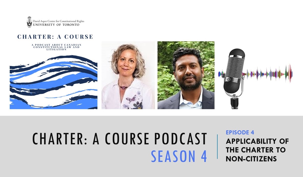 Asper Centre (@aspercentre) on Twitter photo 🎧🎙️New PODCAST episode out today‼️
<a href="/Cheryl_Milne/">Cheryl Milne</a> speaks with <a href="/UofTLaw/">U of T Law</a>'s in-house experts, Prof Audrey Macklin & <a href="/downtownlegal/">Downtown Legal Services</a> Director Prasanna Balasundaram about the Charter's applicability to non-citizens.
LISTEN wherever you stream or find it HERE: aspercentre.ca/charter-a-cour… 🎧🎙️New PODCAST episode out today‼️
<a href="/Cheryl_Milne/">Cheryl Milne</a> speaks with <a href="/UofTLaw/">U of T Law</a>'s in-house experts, Prof Audrey Macklin & <a href="/downtownlegal/">Downtown Legal Services</a> Director Prasanna Balasundaram about the Charter's applicability to non-citizens.
LISTEN wherever you stream or find it HERE: aspercentre.ca/charter-a-cour…
