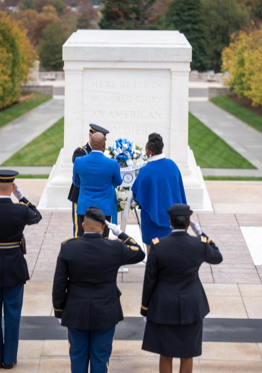Phi Beta Sigma Fraternity, Inc. and Zeta Phi Beta Sorority, Inc. held a heartfelt Veterans Day ceremony honoring the brave men and women who have served our country. (1/2)