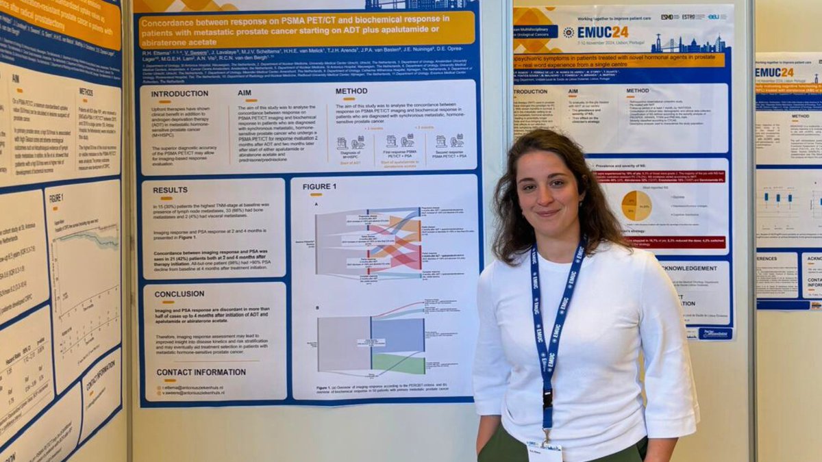 CureforCancerNL's tweet photo. Our researchers Katelijne de Bie, Rosemarijn Ettema, Luna van den Brink, Marinka Remmelink, and Orlane Figaroa presented their findings at #EMUC24 in Lisbon, joining top experts to discuss the latest advancements in GU cancer care.

Their work supports progress in kidney, bladder, prostate, and upper tract urothelial cancer research. Let’s congratulate them on their dedication to advancing cancer research and improving lives! 💙🙌

#CureforCancer #CancerResearch #Oncology #KidneyCancer #BladderCancer #ProstateCancer #UpperTractUrothelialCancer
#EMUC24 #CureforCancer #CancerResearch #Oncology #KidneyCancer #BladderCancer #ProstateCancer #UpperTractUrothelialCancer