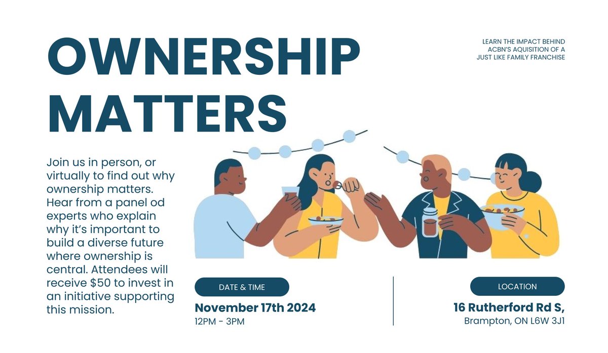 Come  celebrate 7 years with us! Event registration link:   eventbrite.ca/e/ownership-ma… zc.vg/q8ZHO