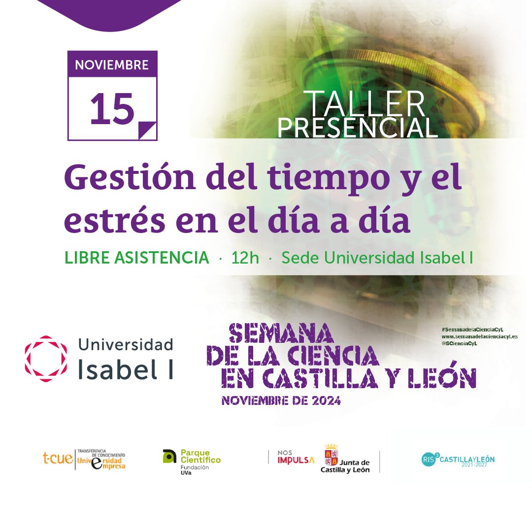 UI1Psicologia's tweet photo. El próximo viernes 15 a las 12:00h, las docentes Carmen Delgado, Marina Ruiz y Alejandro Pineda realizarán un taller presencial en la sede de la
@ui1Universidad
en el que ofrecerán herramientas de afrontamiento y gestión del tiempo y del estrés. ¿Te animas a venir? ¡Te esperamos! https://t.co/Zc8MB6Y8LT