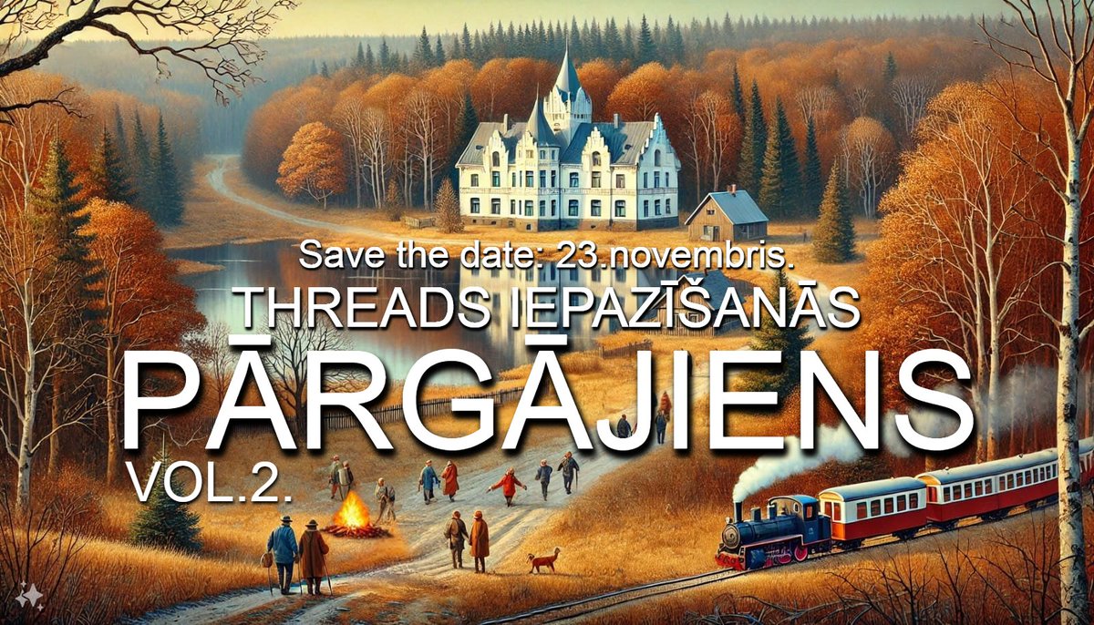 Ja tu gribi pozitīvas emocijas, jaunas satikšanās, draudzības un kas zina, varbūt atradīsi sen meklēto parteri, piesakies THREADS IEPAZĪŠANĀS PĀRGĀJIENAM nr.2 23.novembrī Gulbenē! Vairāk info: visitgulbene.lv/lv/jaunumi/pie…