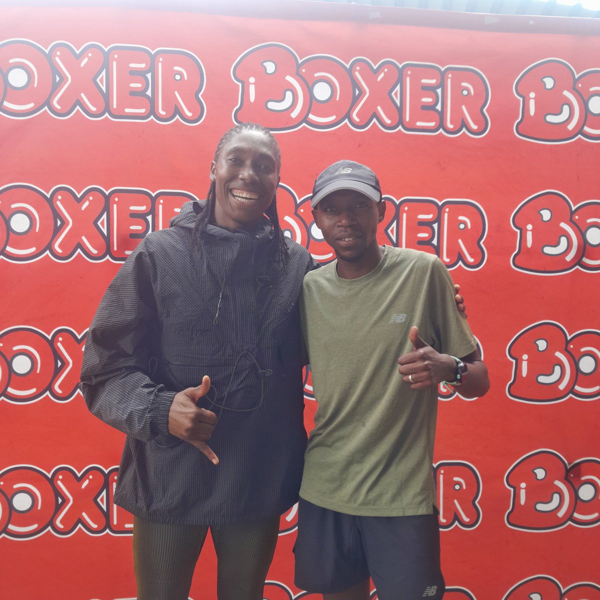 Myself and my former training partner, Caster Semenya at Boxer AC 5km. Thanks to all the athletes who came to participate in our race, see you again next year. <a href="/newbalance/">New Balance</a> @newbalancerunning @boxerathleticsclub #teamofchampions @32gi #Fuelledby32gi 🙏🙌🏃🔥🔥🔥