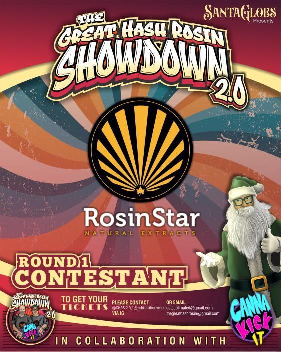 Cannakickit_'s tweet photo. We are pleased to announce that @RosinStars is officially a contestant at the GHRS 2.0! 

Rosinstar has been an integral part of the community for a very long time winning multiple competitions along the way

Will they add the Great Hash Rosin Showdown to their list of wins... https://t.co/C2CW1WqQja