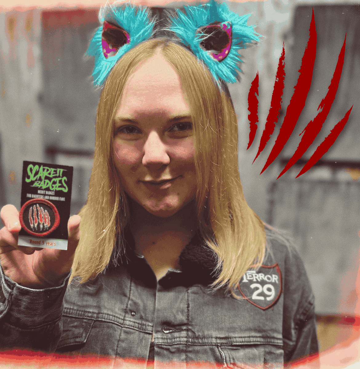 terror29haunt's tweet photo. 5-YEARS OF TERROR shout out to our amazing Erica! ๐ช๐ฉธ From Doctor to Striker to Piggy and beyond, she's been a terrifying force since the beginning. We're so lucky to have her on the Terror 29 team! ๐ค๐ค #hauntlife #hauntactor #scareactor #horrorfan https://t.co/T7J5Jy7QEZ