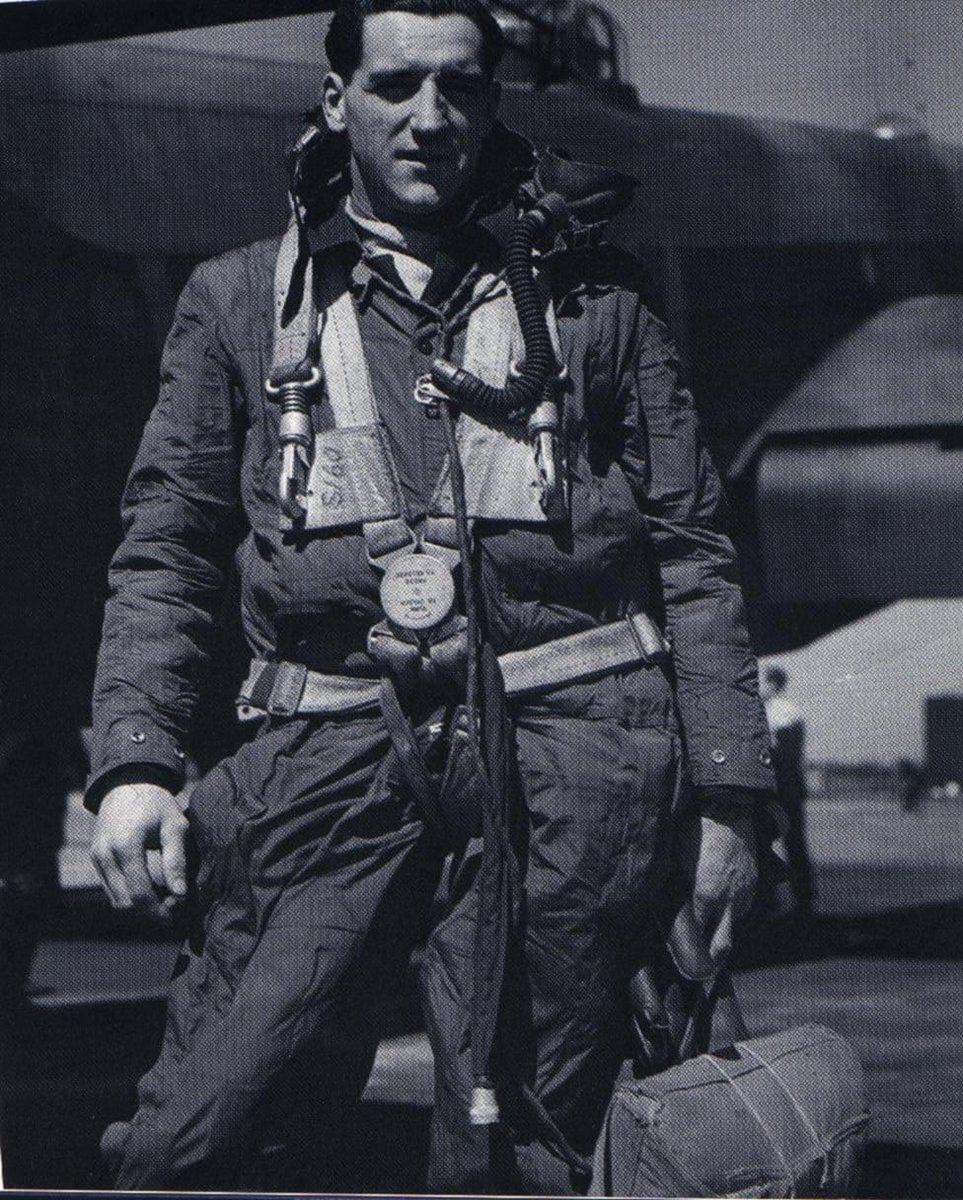 Pitcher, won 68 games in his career, was shot down over the Sea of Denmark, swam 4 hours to land, was captured by Germans, held prisoner for 9 months at the infamous Stalag Luft III.
Watched his comrades murdered for trivial offenses at the Stalag. Once, when some prisoners were