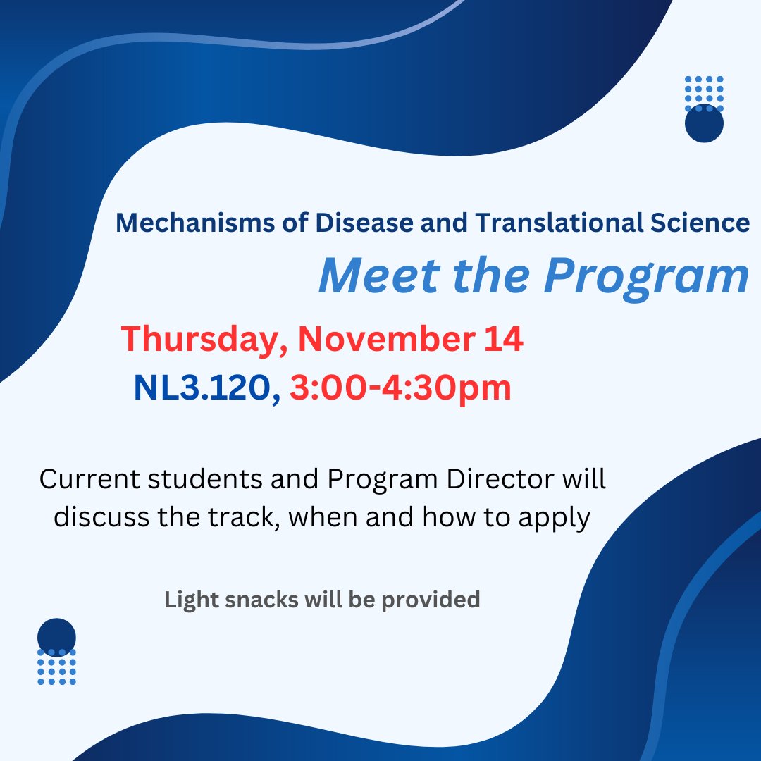 UTSW_MODTS's tweet image. REMINDER!! Meet the Program THIS Thursday!!!