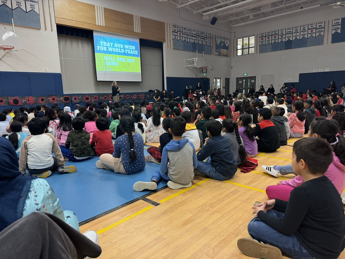 Beautiful Remembrance Day Assembly today <a href="/TribuneDrive/">Tribune Drive P.S.</a>