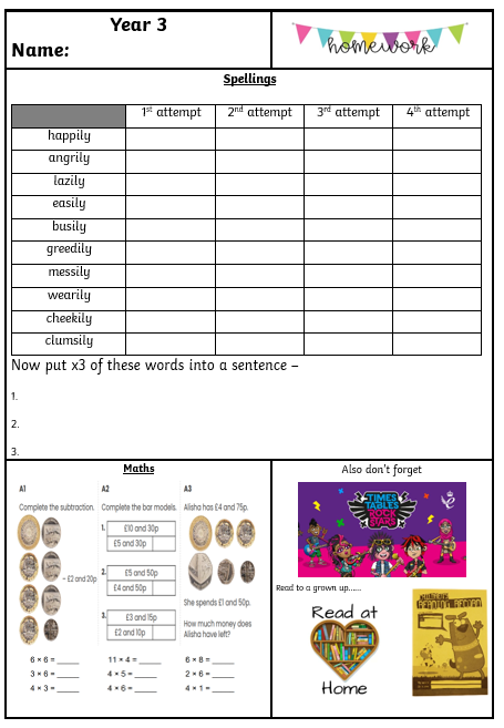 fitzwilliamY3's tweet image. This weeks homework. All sheets have been handed out today!