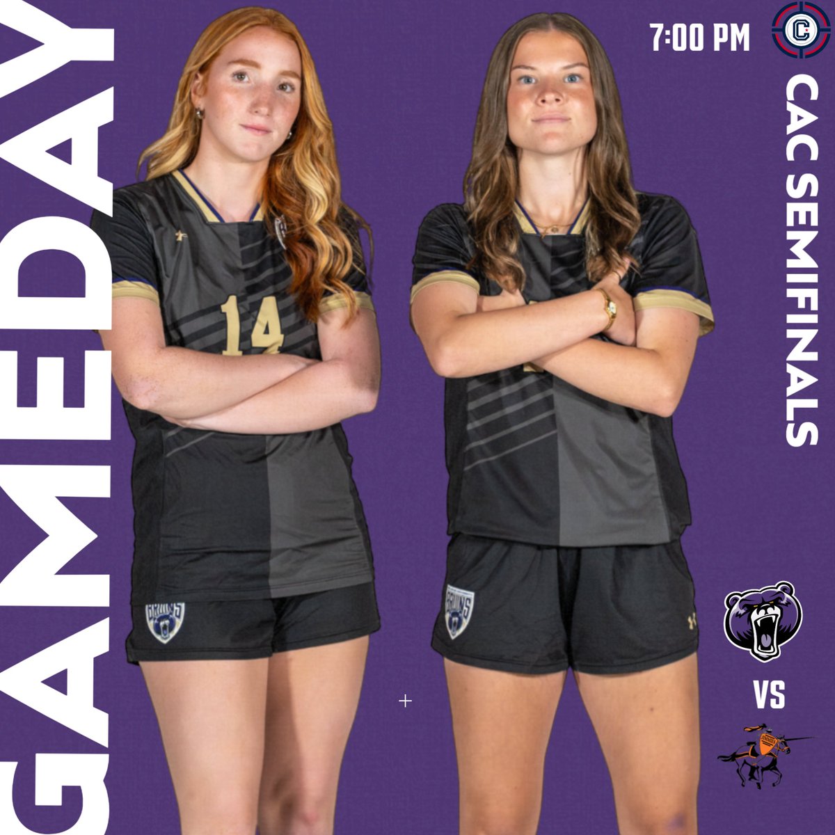 ⚽️GAMEDAY⚽️

CAC Semifinals 

Bellevue
🆚
Jamestown 

🕖 – 7:00 PM
📍 – Lawrenceville, Ga. 
🏟️ - Grizzly Soccer Complex 
📊 - bubruins.com/sports/wsoc/20… 
📺 - t.ly/3_oi9 

#NAIAWSOC #BUBruins #Gameday