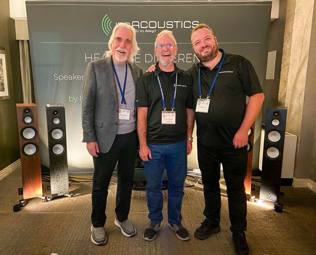 IsoAcoustics's tweet photo. The @CapitalAudiofest was a blast! Thanks to everyone who took the time to chat with Dave, Paul, and Francois! Stay tuned for additional coverage from the Audiofest! #IsoAcoustics #Audiophile #HiFi #AudioPro #AudioIsolation https://t.co/mFLFZgrJ9Z