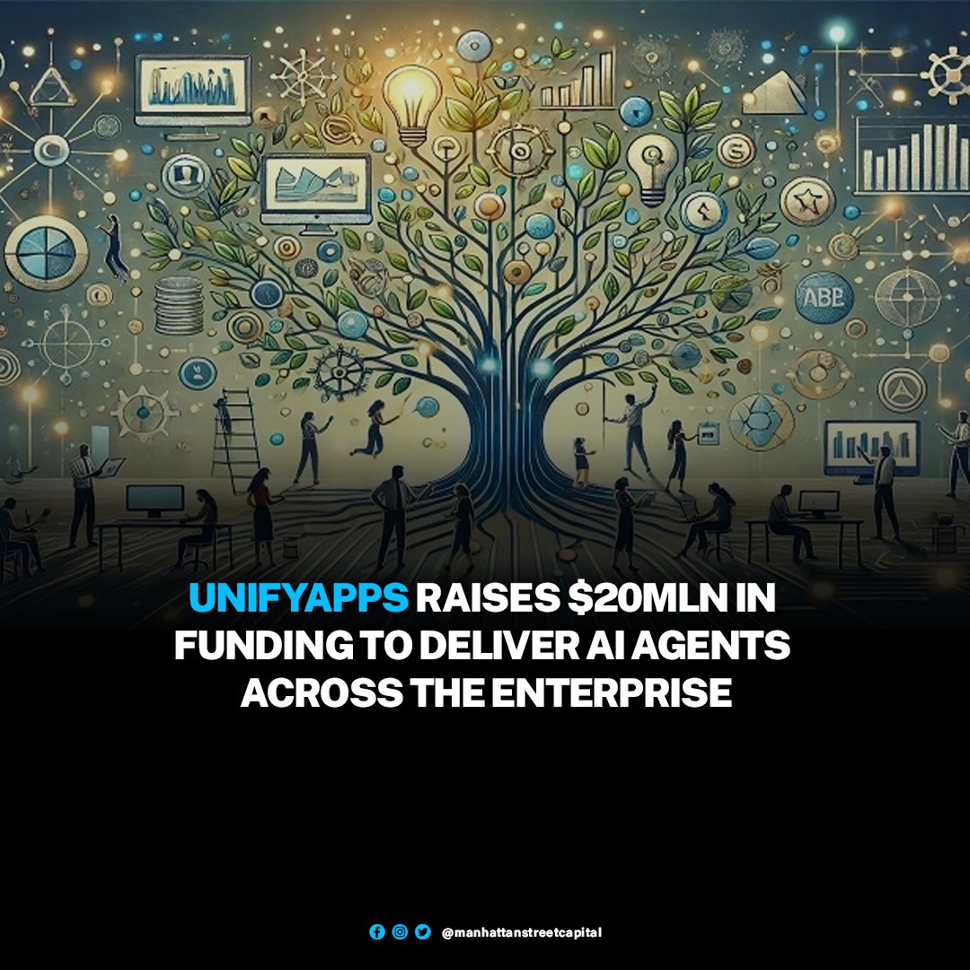 ManhattanStCap's tweet image. UnifyApps, an NYC-based Unified Enterprise AI Agent platform, closed a $20m funding round. The company has raised $31m in total funding and intends to use the funds to expand operations and its business reach.

#Tags: #UnifyApps #EnterpriseAI