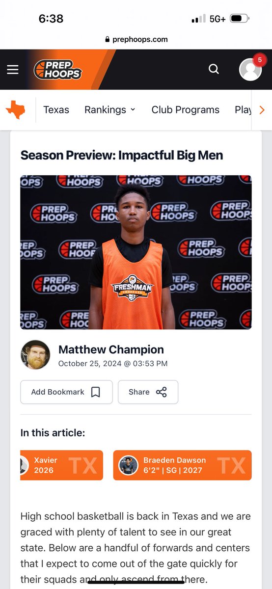 XavierDuncan28's tweet photo. @MattChampionATX 
I want to personally thank you for the write up “Impactful Big Men”. Appreciate your evaluation &amp; grateful for the opportunity https://t.co/5OefayzHMH