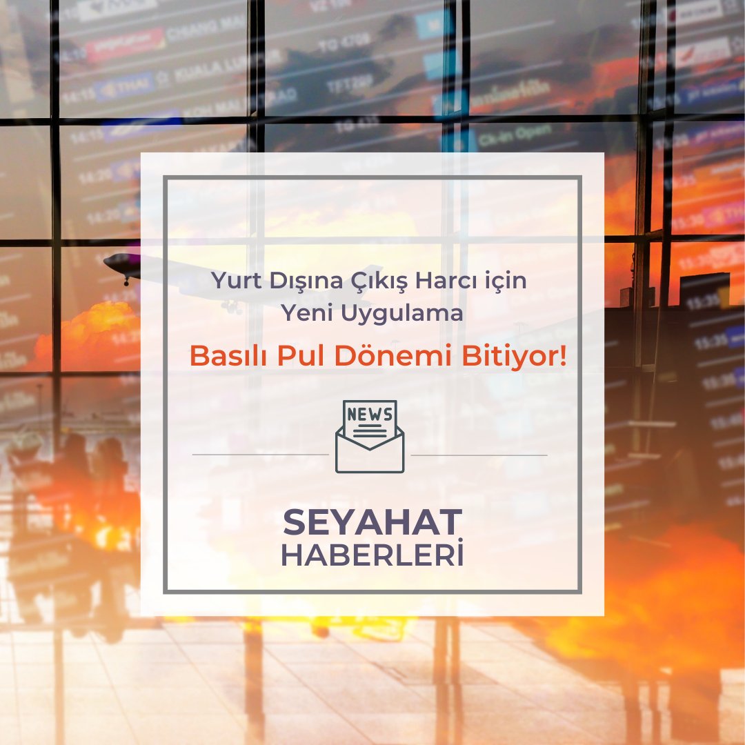 📢 Dikkat! Yurt dışına çıkışta alınan basılı harç pulu uygulaması 1 Ocak 2025 itibarıyla sona eriyor. Yeni uygulamayla birlikte yurt dışına çıkış harcı artık online ortamda ödenecek.📢

julesverne.com.tr/haberler/trave…