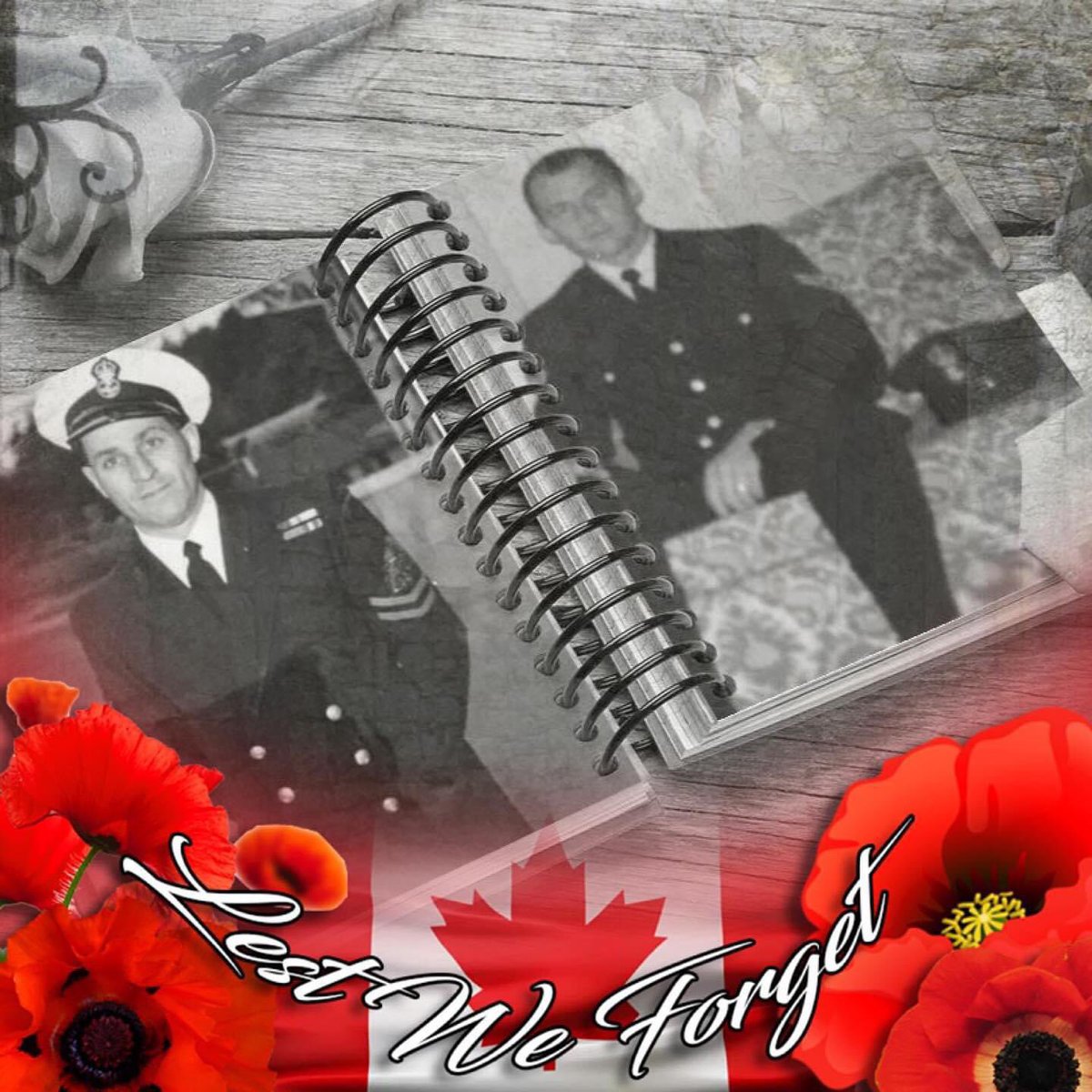 MicheleEleniak's tweet photo. In honour of all the men and women who fought for us then and now 🥰 my Grandpa Berry on the left and My Dad on the right and all my family that served in the Navy and army. The second is my dad’s picture the day he joined the navy. We Thank you. #RemembanceDay https://t.co/5QSNFAQqfm