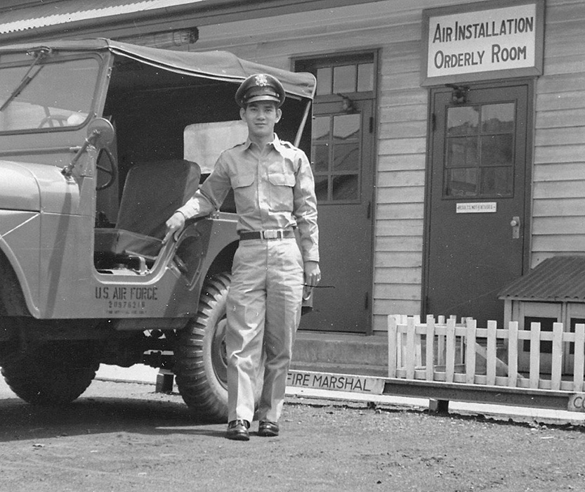 On Veterans' Day, honoring my father, Hiromi Okuda, and his service in the US Air Force. Afterwards, he earned his master's degree in engineering at UC Berkeley, thanks to benefits from the Veterans' Administration.