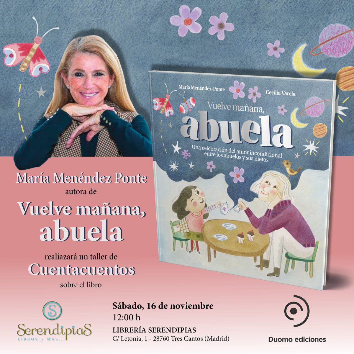 Qué haríamos los escritores sin las librerías? 🙄 Este sábado presento “Vuelve mañana, abuela”, de @duomoinfantiljuvenil, en @libreriaserendipias y estoy ya deseando ir. En las librerías nuestros libros cobran vida. Son espacios mágicos. Viva las librerías!!! 📚🎉