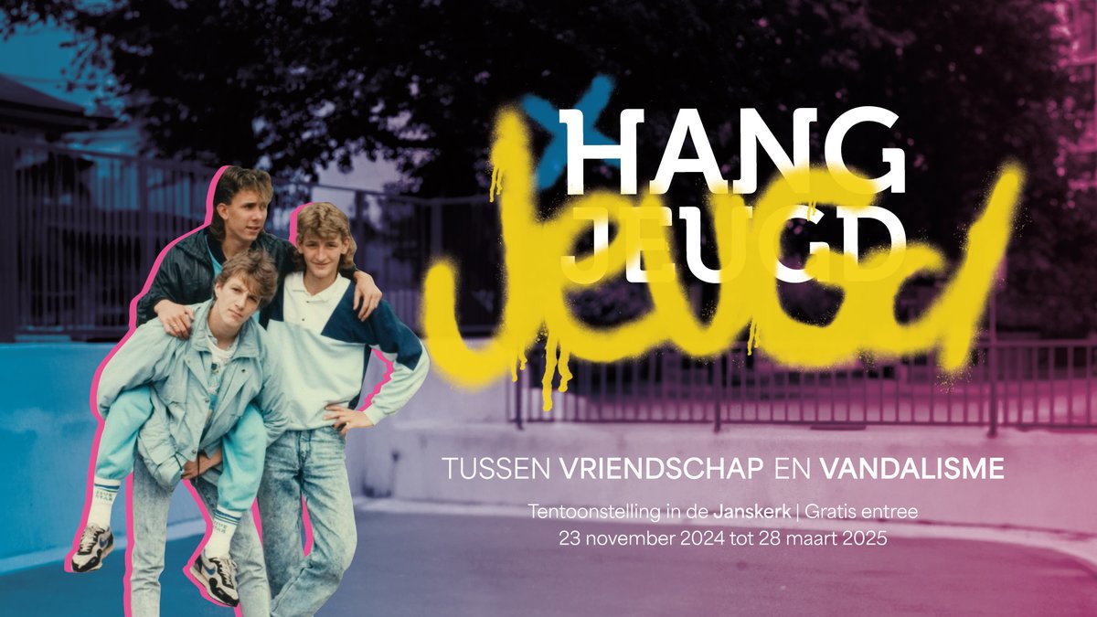 BINNENKORT | Zaterdag 23 november openen we de tentoonstelling 'Hangjeugd: tussen vriendschap en vandalisme'! Hoe is er sinds 1945 over jeugd op straat gedacht? Kom gratis langs en ontdek hoe elke generatie zijn eigen plek op straat vond: ow.ly/yspn50U4ncT