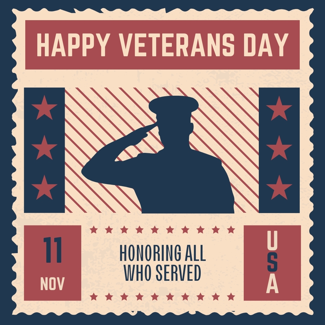 Join us in celebrating Veterans Day! Many communities host parades and ceremonies to honor those who served. Check your local listings for events and show your support!