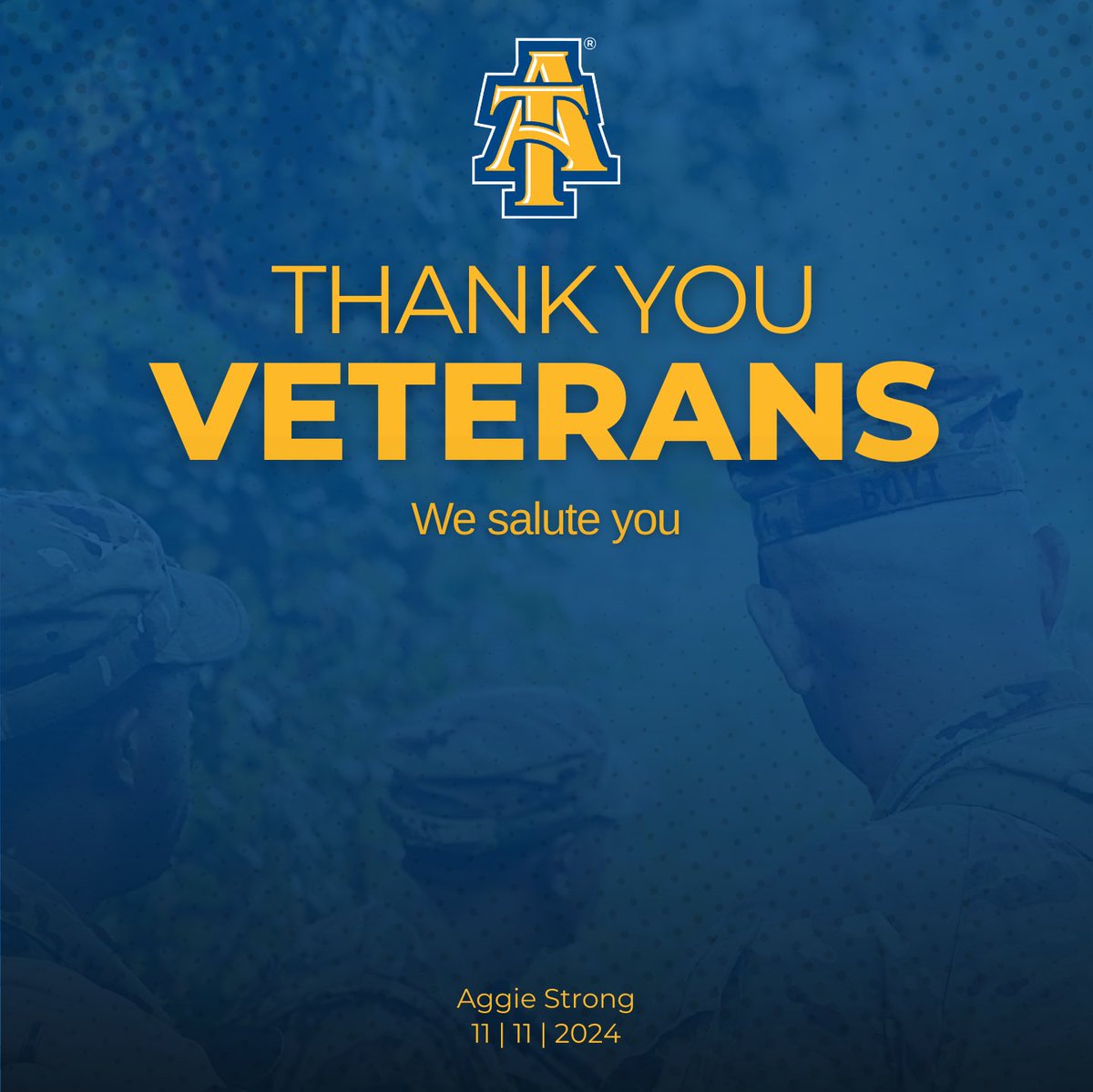 Thank you Veterans! We salute you for your service and sacrifice.