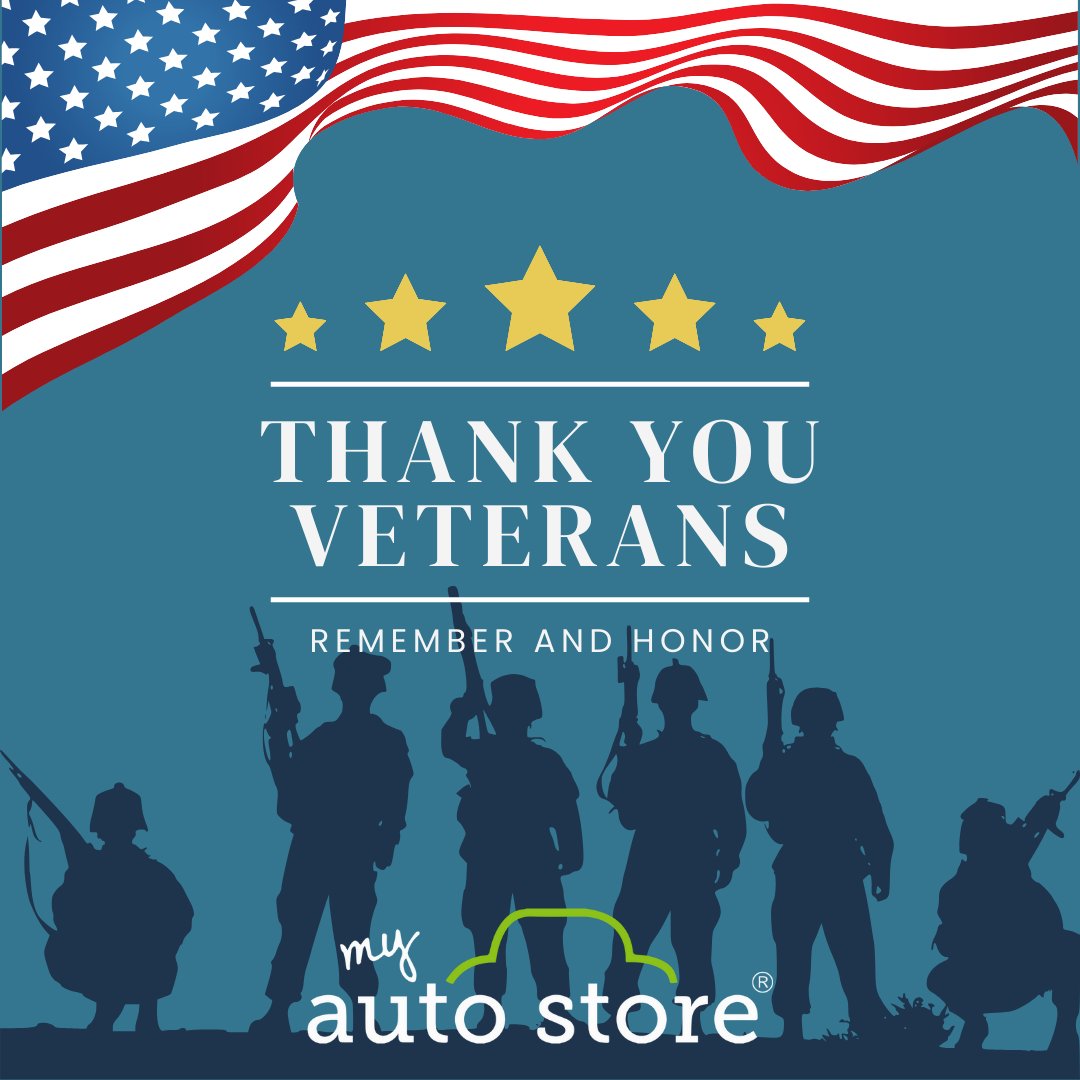 Today we honor those who have served our country. We are so grateful for you all, Thank You Veterans!❤️#veteransday #america #myautostore