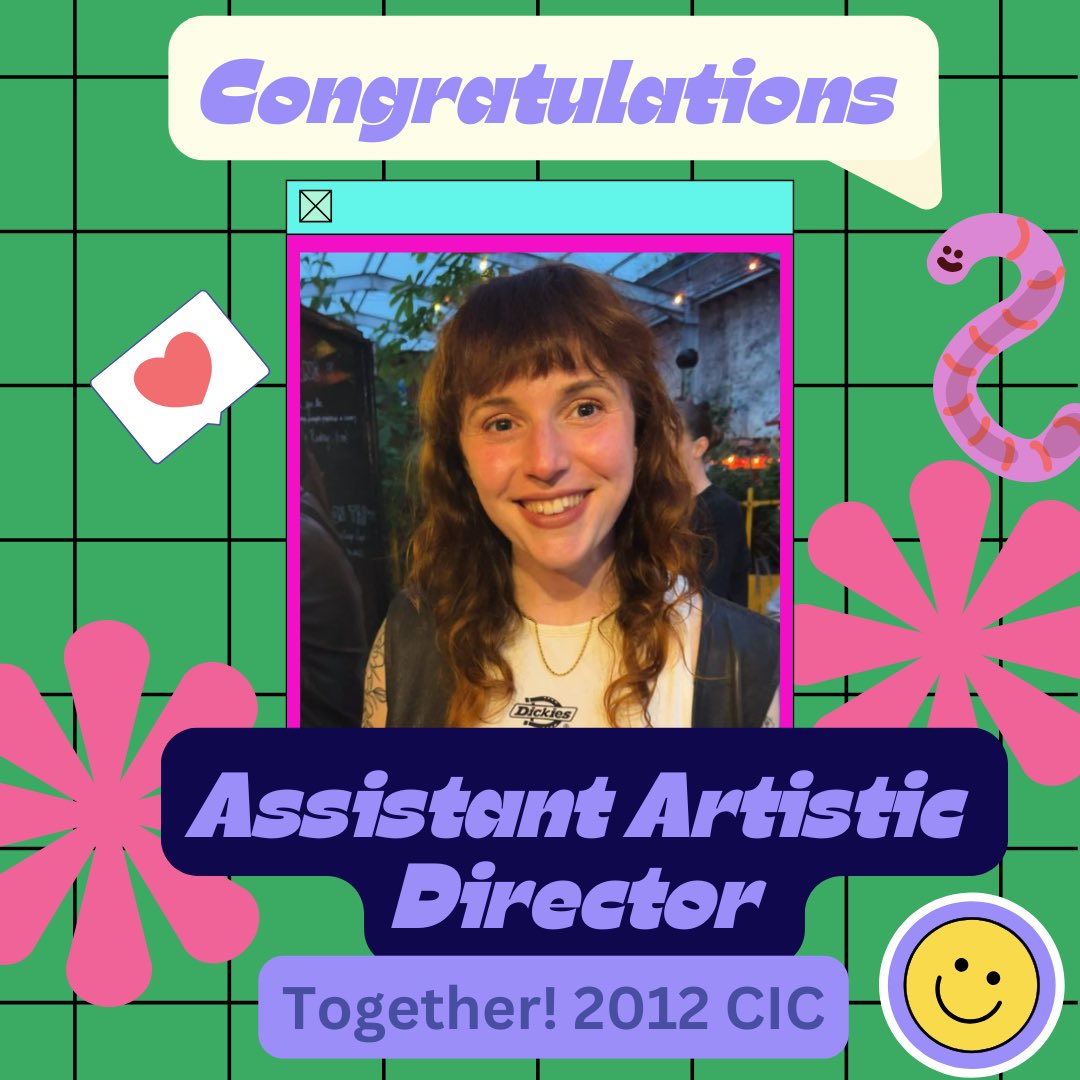 Turning Worm Theatre (@_turningworm_) on Twitter photo Congrats to our Joint-Director <a href="/MarcellaRick/">Marcy Rick ✿</a> who is the new Assistant Artistic Director at <a href="/ukdpctogether/">Together!2012</a> 💥
This is a traineeship, which will equip Marcy with the skills and experience they need to become an impactful artistic leader 🥳 Congrats to our Joint-Director <a href="/MarcellaRick/">Marcy Rick ✿</a> who is the new Assistant Artistic Director at <a href="/ukdpctogether/">Together!2012</a> 💥
This is a traineeship, which will equip Marcy with the skills and experience they need to become an impactful artistic leader 🥳