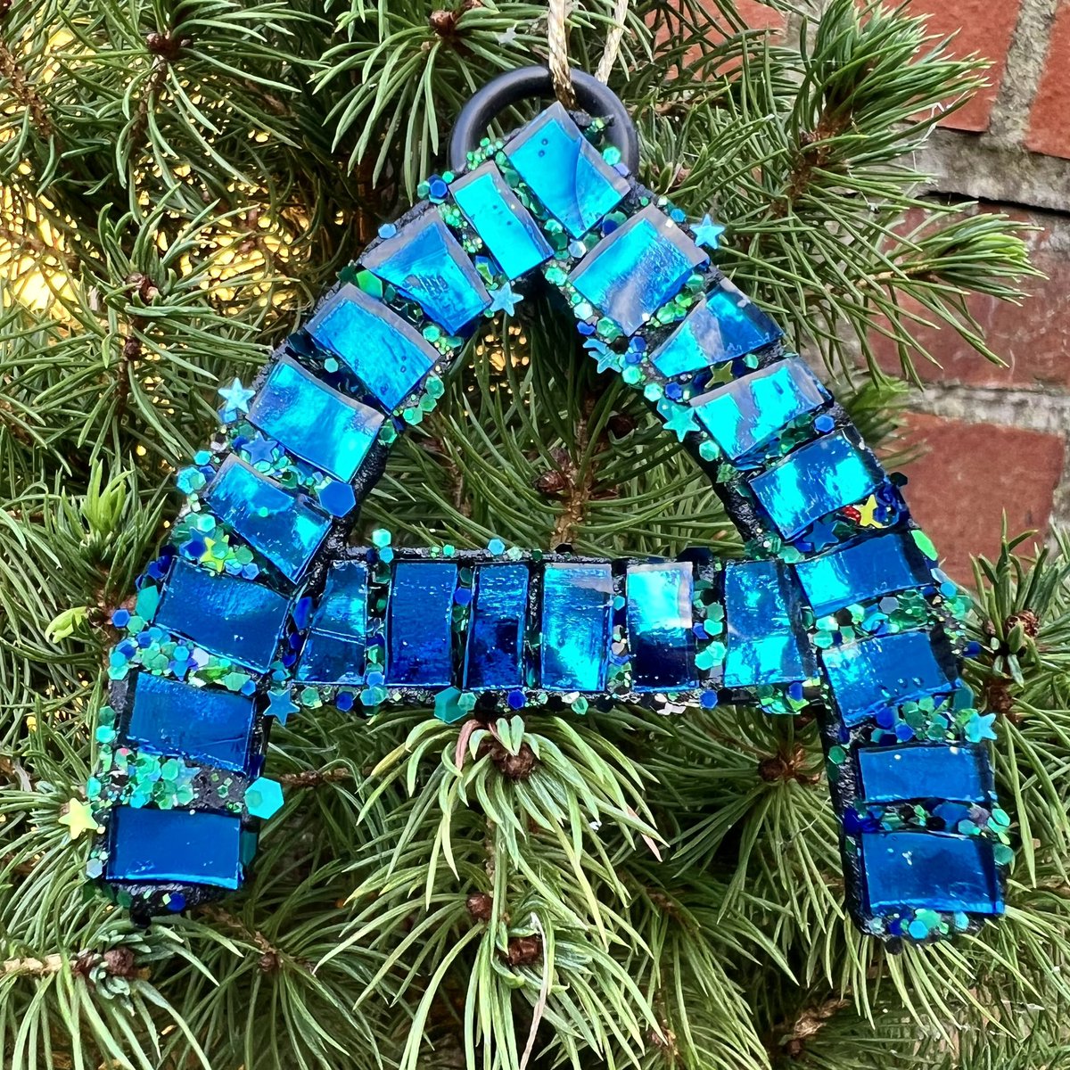 Handcut mirror mosaic letter decorations have just landed in my website shop. linktr.ee/beckypaton