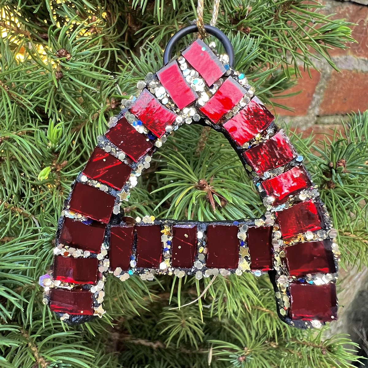 Handcut mirror mosaic letter decorations have just landed in my website shop. linktr.ee/beckypaton