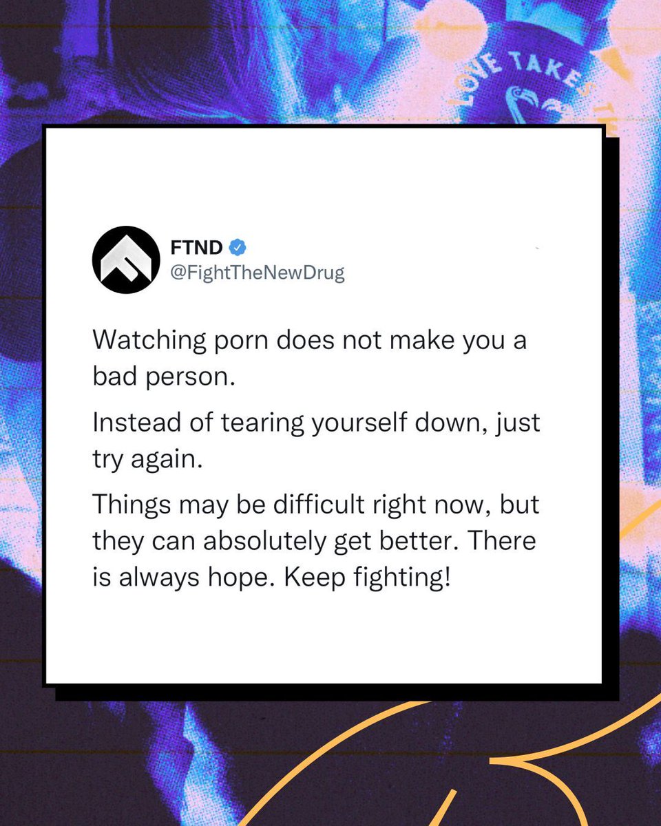 FightTheNewDrug's tweet photo. You've got this! 💛
Looking for resources to help you quit porn? Check out Fortify and get 50% off during No Porn November with code NPN2K24.
🔗 - https://t.co/VLWXgUgGUB
#FightTheNewDrug #StopTheDemand #FightForLove #RepTheMovement #nopornovember https://t.co/jTqWxjqHwt