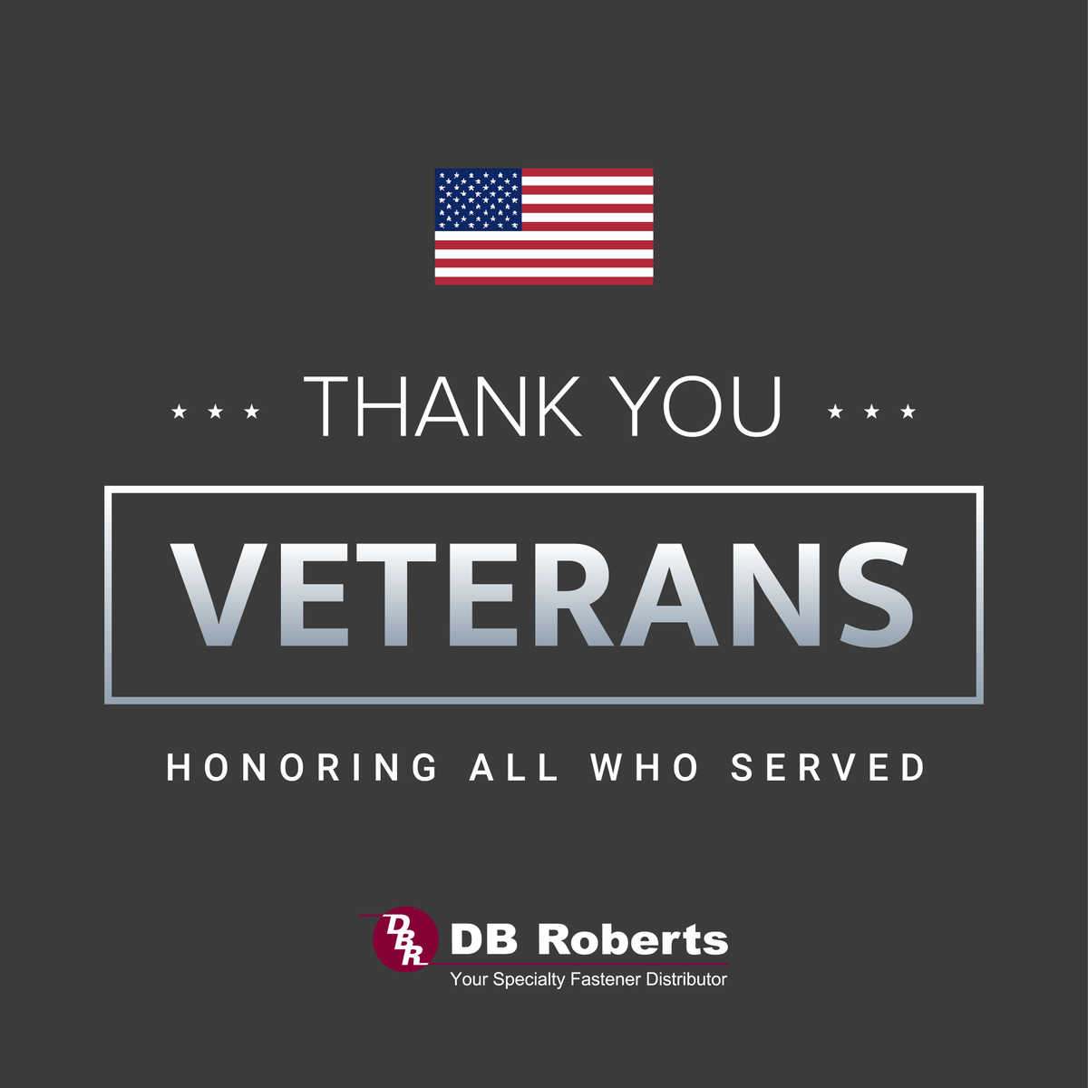 DBRobertsCo's tweet image. Today, we honor and celebrate our veterans’ bravery, dedication, and sacrifices. Thank you to all who have served and continue to serve our nation with courage and commitment. 🇺🇸 

#HonorOurHeroes #DBRoberts #VeteransDay #ThankYouForYourService