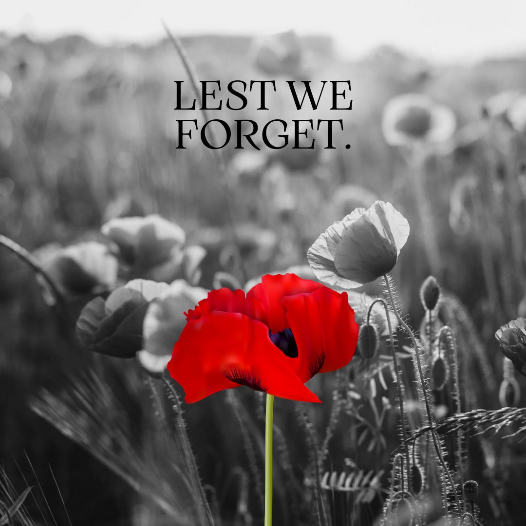 On this Remembrance Day, we pause to honor the brave men and women who served and sacrificed for our freedom. 

Let's share a moment of silence today and express gratitude for those who have given so much. Lest we forget. #RemembranceDay #LestWeForget #HonorAndRemember
