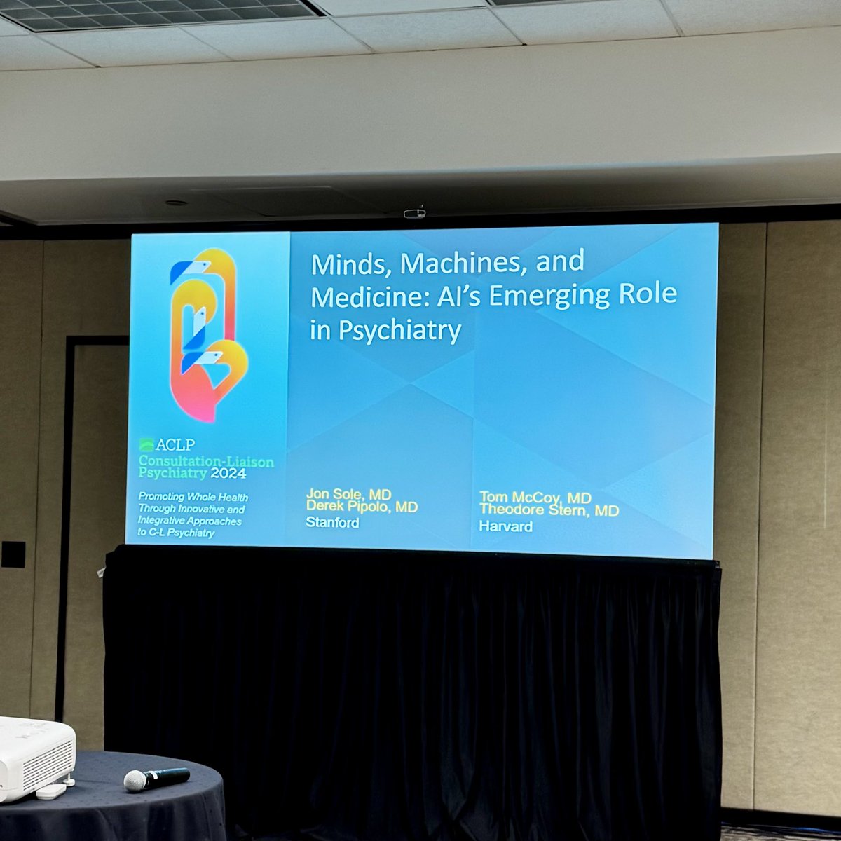 DerekPipoloMD's tweet photo. 2024 ACLP Conference, Miami FL
@CL_Psychiatry @StanfordMed @Stanford #psychiatry #AI #LLMs https://t.co/88EoqTr5oM