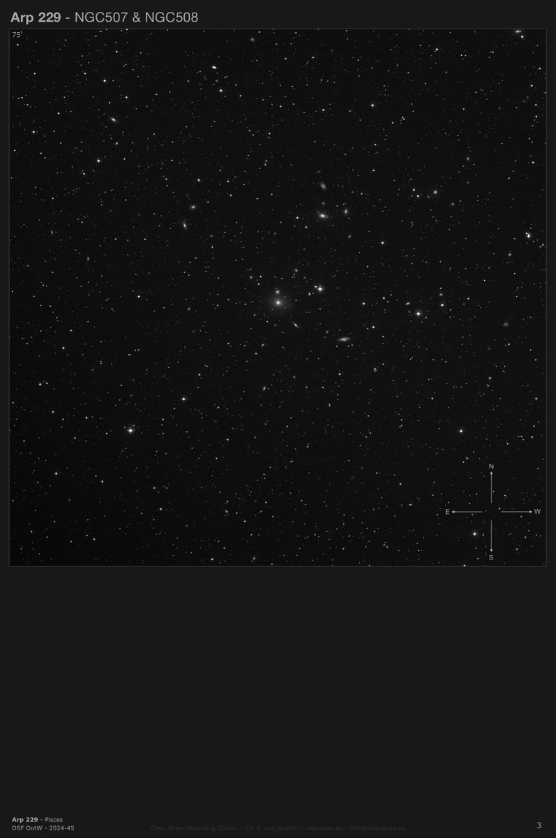 clearskies_eu's tweet photo. The Clear Skies Observing Guide for this week's Deep Sky Forum @DeepSkyForum Object of the Week: Galaxy pair NGC507 & NGC508 (Arp 299) in Pisces.
https://t.co/qDlxEXq4lp
#CSOG #OotW #stargazing #astronomy #telescope #observing #deepsky #clearskies https://t.co/kP8xDPW9Cd