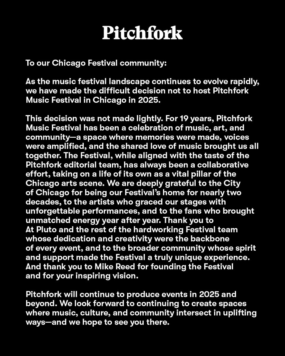 Nineteen years of music and memories. Thank you, Chicago.