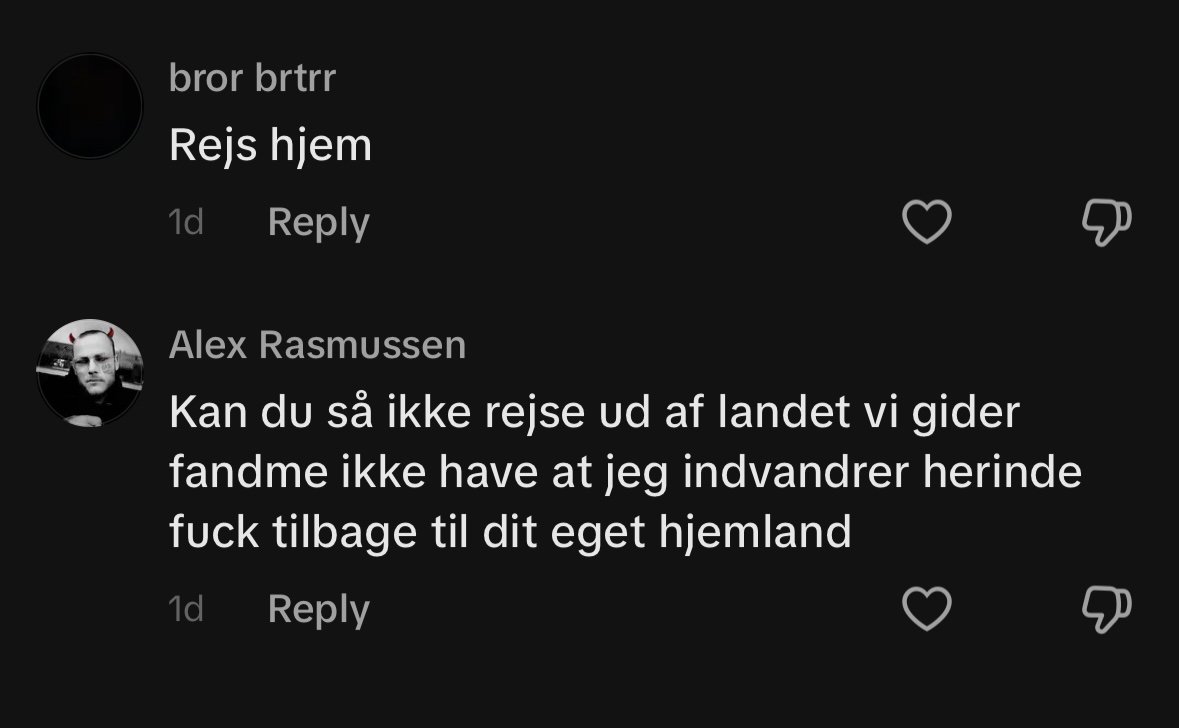 proxyv4's tweet image. recently started uploading to tiktok that i'm learning danish and one of the comments is literally "can you leave the country we don't fucking want more immigrants here. fuck off back to your own country" and i'm a NORWEGIAN in DENMARK??