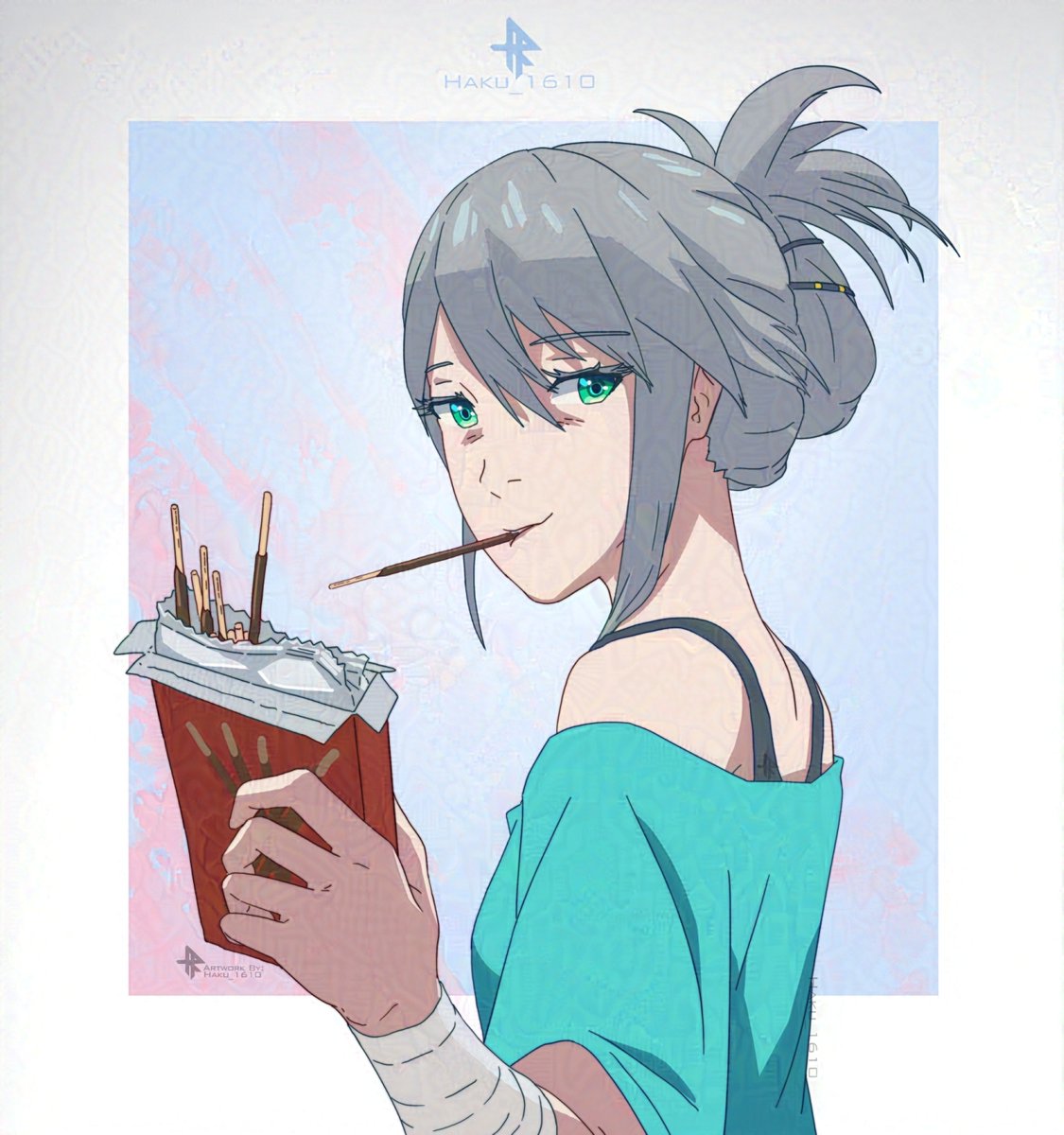 Haku1610's tweet photo. Few days late for #PockyDay and I havent actually draw anything of it, so here's Sena offering you some Pocky from 2 years ago (The art that is not the Pocky :3).
#originalcharacter
#girl https://t.co/0Uh3MJoRFM
