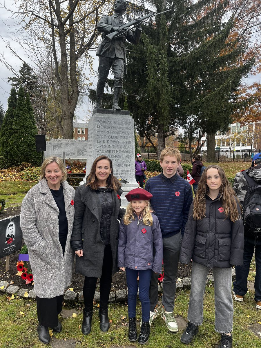 Desiree_McGraw's tweet photo. On this #RemembranceDay, I had the honour of participating in the ceremonies in #NDG and #MoWest to pay tribute to the thousands of Canadians who sacrificed their lives to defend our freedoms, many of whom were from our own community.

It was a privilege to be accompanied by Sergeant at Arms Della Robertson and the local cadets at The Royal Canadian Legion Branch 24/106, which does remarkable work supporting veterans and their families. Thanks to their unwavering dedication, we remember today and every day the sacrifices of those who served. #polqc