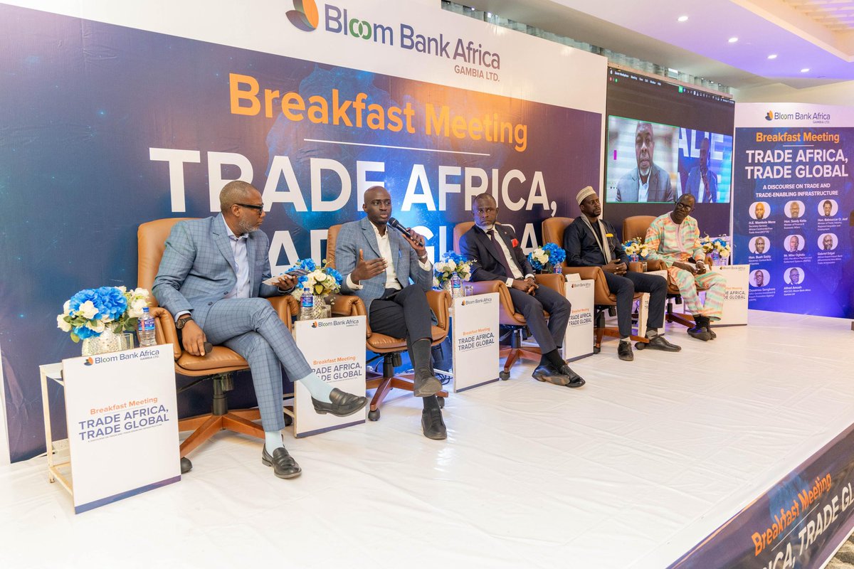 Ecosoilafrica's tweet photo. Today our CEO @MomarrTaal was invited to represent the Association of Gambian Manufacturers at the inaugural Business Breakfast meeting hosted by bloom bank Gambia. He highlighted the critical role local manufacturing will play in realizing the objectives of th #Acfta https://t.co/hpurSb8gAJ